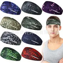 Women Printed Paisley Hair Band White Black Vintage — feature 1
