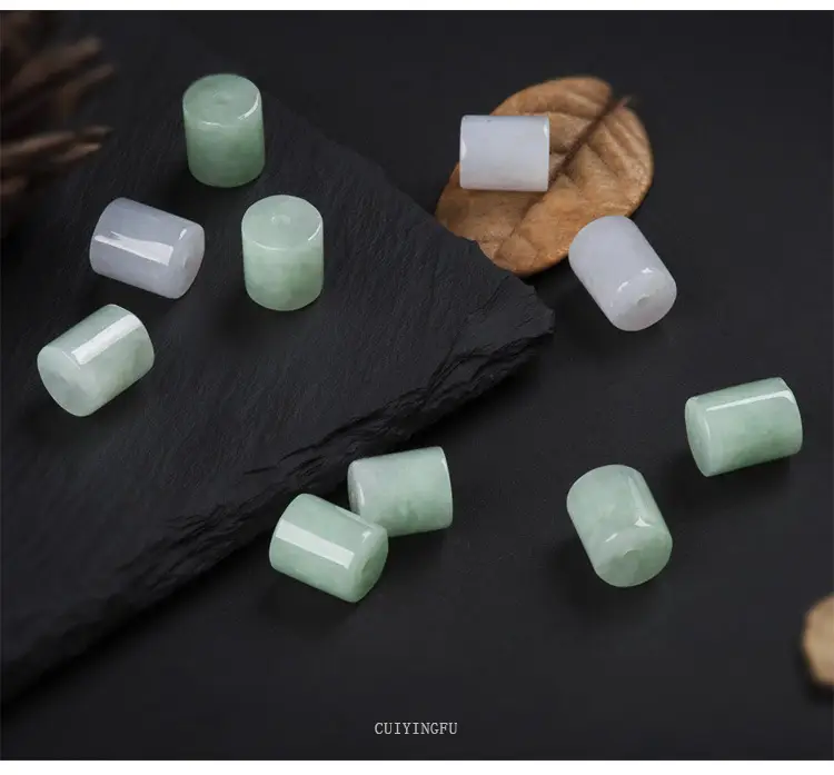 Jade Column Road Lutong Barrel Beads Ice Jade Loose Beads — feature 11