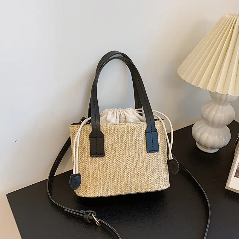Woven Straw Shoulder Messenger Bag 2023 Summer - Image 5