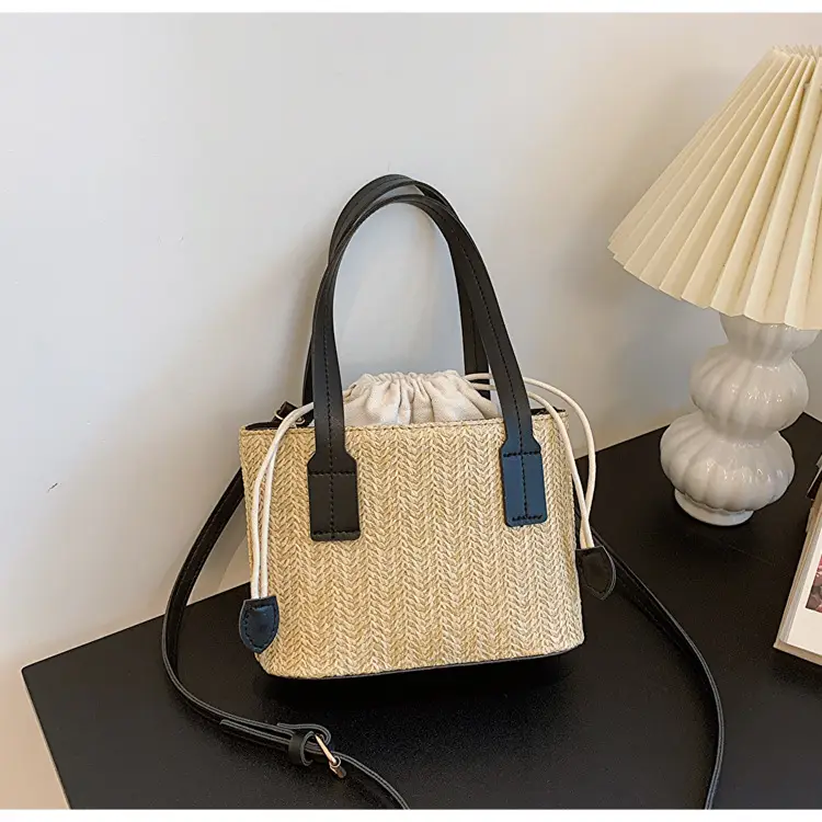 Woven Straw Shoulder Messenger Bag 2023 Summer — feature 23