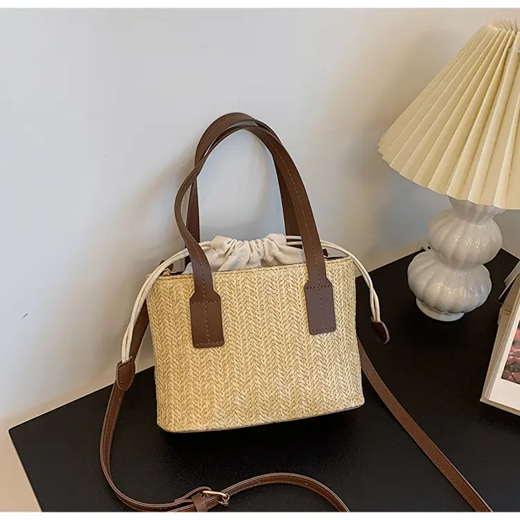 Woven Straw Shoulder Messenger Bag 2023 Summer — feature 24