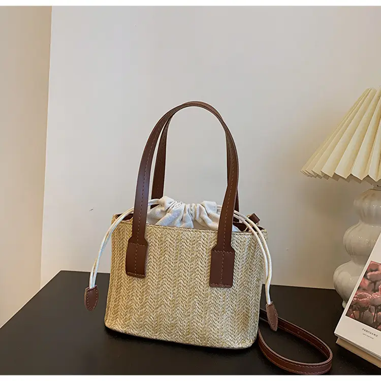Woven Straw Shoulder Messenger Bag 2023 Summer — feature 25