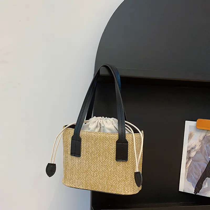 Woven Straw Shoulder Messenger Bag 2023 Summer - Image 2