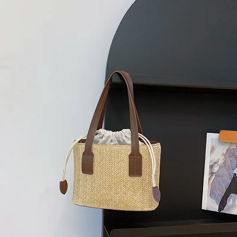 Woven Straw Shoulder Messenger Bag 2023 Summer - Image 3