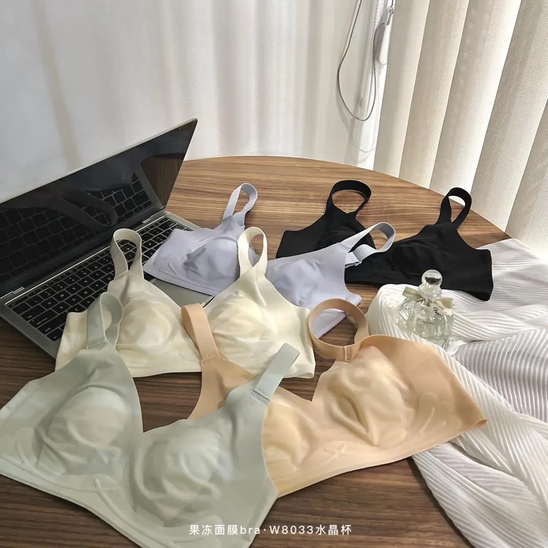 Jelly Mask Soft Support Underwear for Women Rabbit Ear Cup Breathable Soft Bra for Women