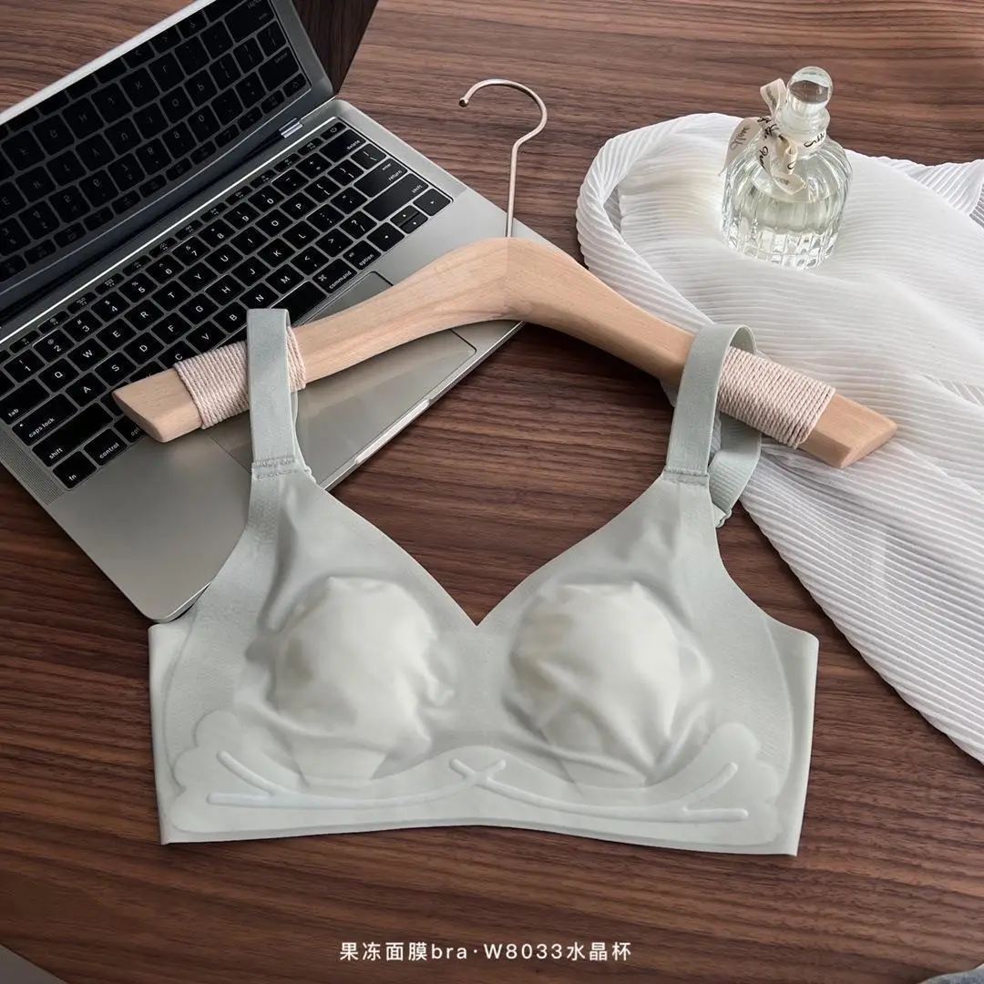 Jelly Mask Soft Support Underwear for Women Rabbit Ear Cup Breathable Soft Bra for Women