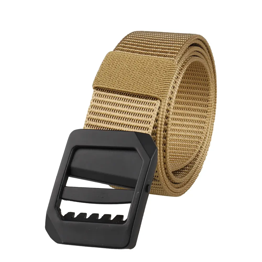 Men's Japanese Buckle Nylon Tactical Belt Tan