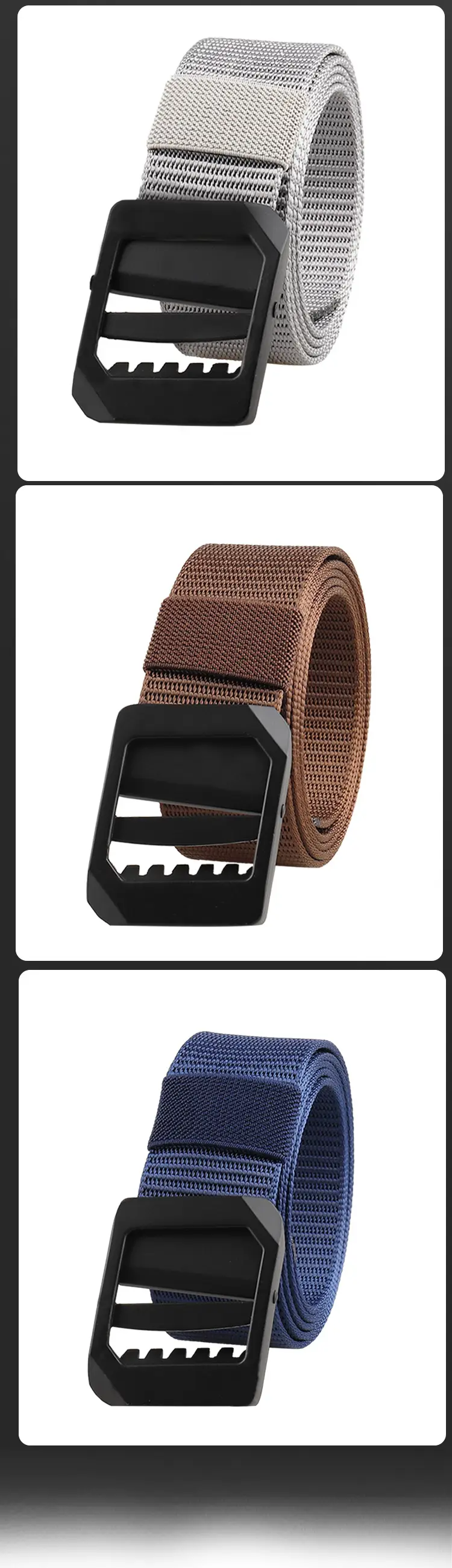 Men's Japanese Buckle Nylon Tactical Belt Tan — feature 10