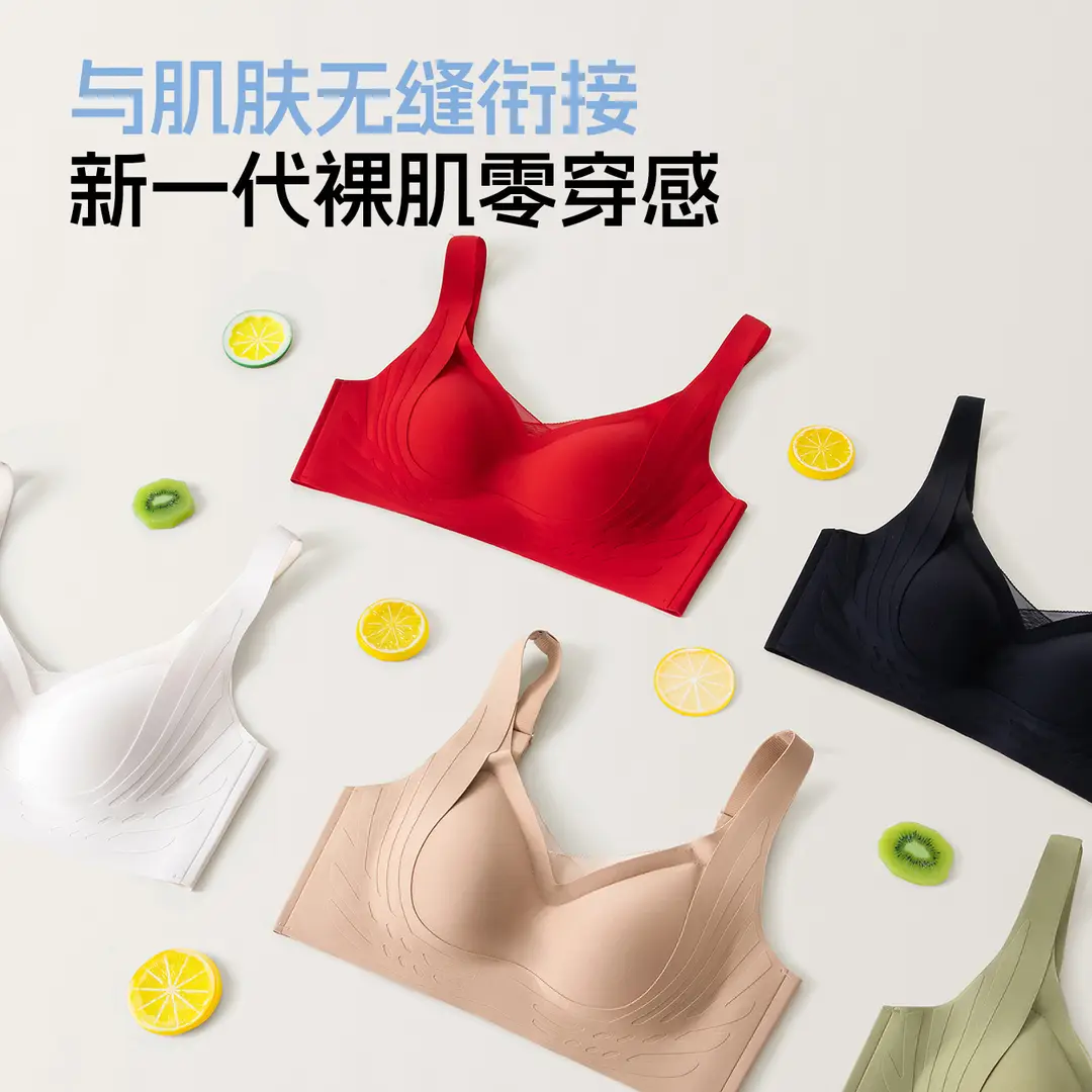 Underwear for Women, Thin Liquid Foundation Invisible Bra, Large Breasts Appear Smaller, Seamless Push-Up, Anti-Sagging, Large Size Bra