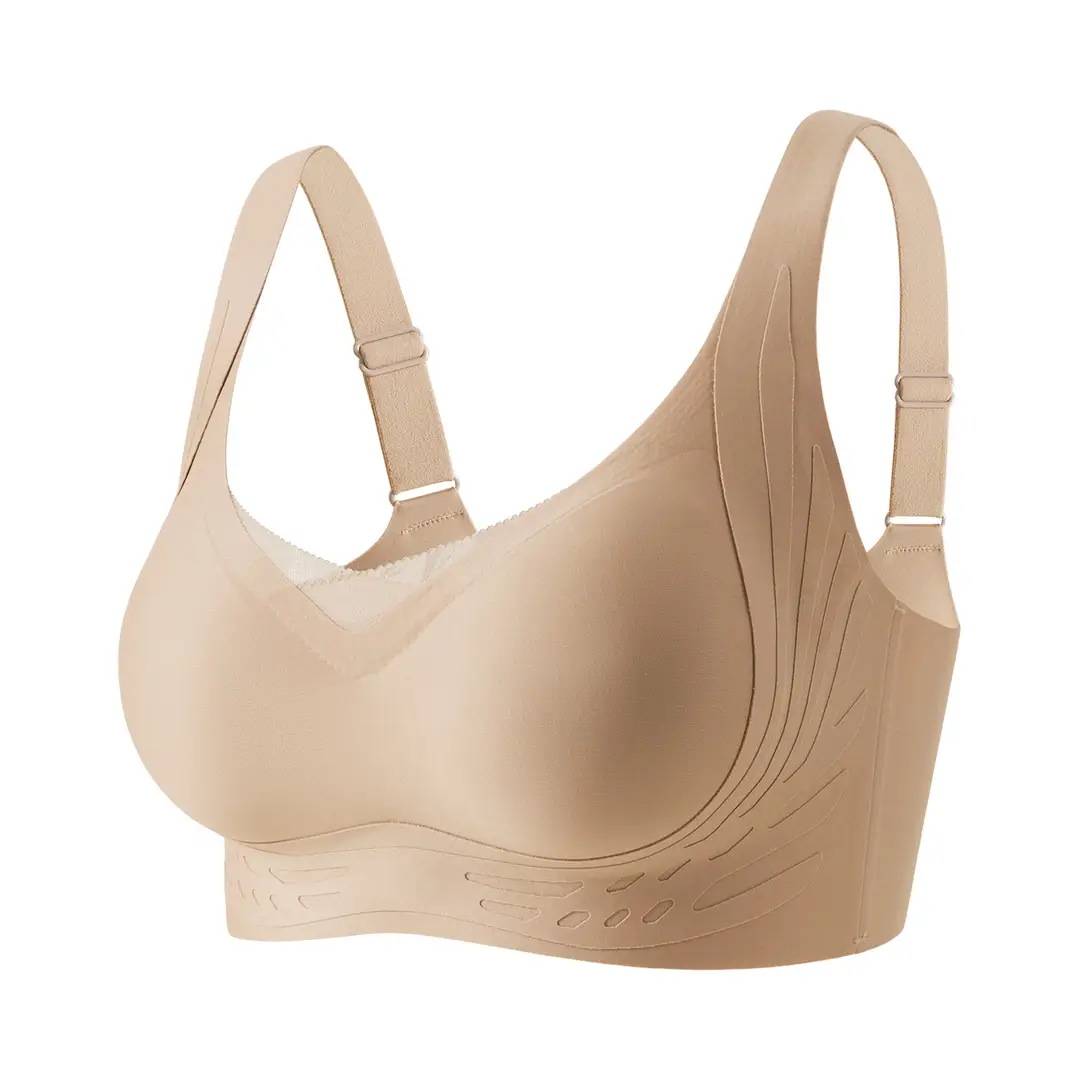 Underwear for Women, Thin Liquid Foundation Invisible Bra, Large Breasts Appear Smaller, Seamless Push-Up, Anti-Sagging, Large Size Bra