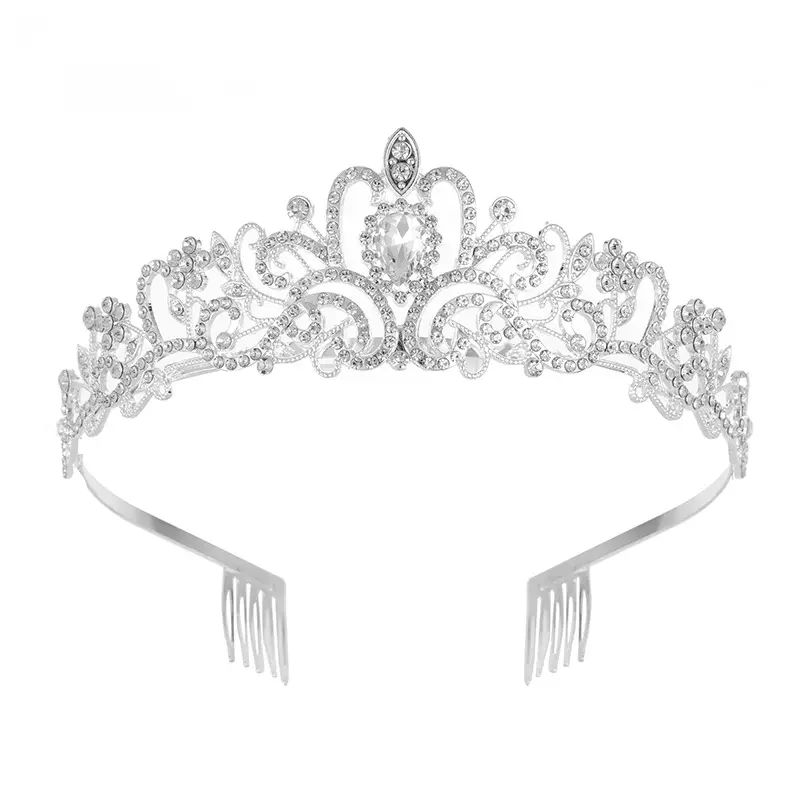 Crown silver white diamond