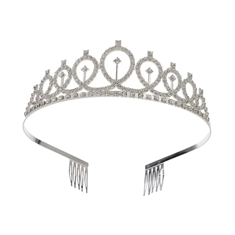 Pink Crystal Crown Tiara for Girls & Women