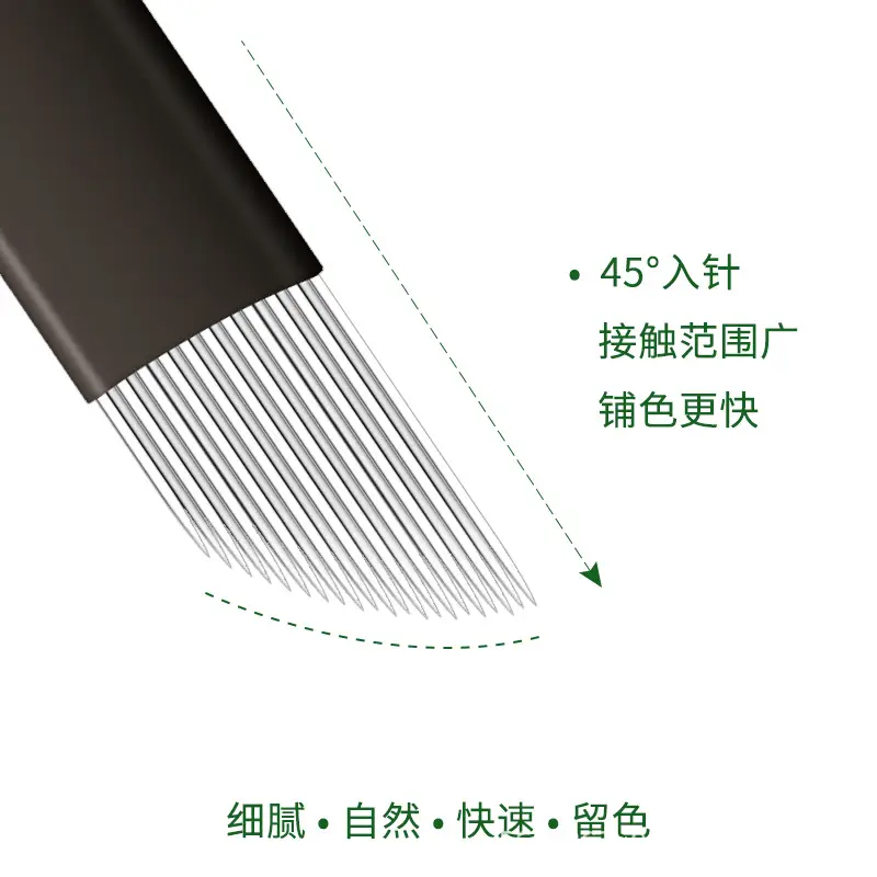 Semi-Permanent Eyebrow Tattoo Needle Black Leather - Image 4