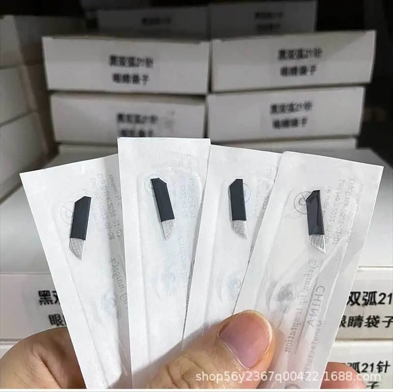 Semi-Permanent Eyebrow Tattoo Needle Black Leather — feature 7