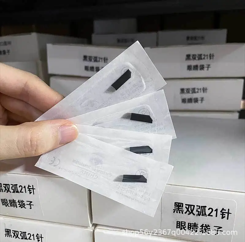 Semi-Permanent Eyebrow Tattoo Needle Black Leather — feature 8