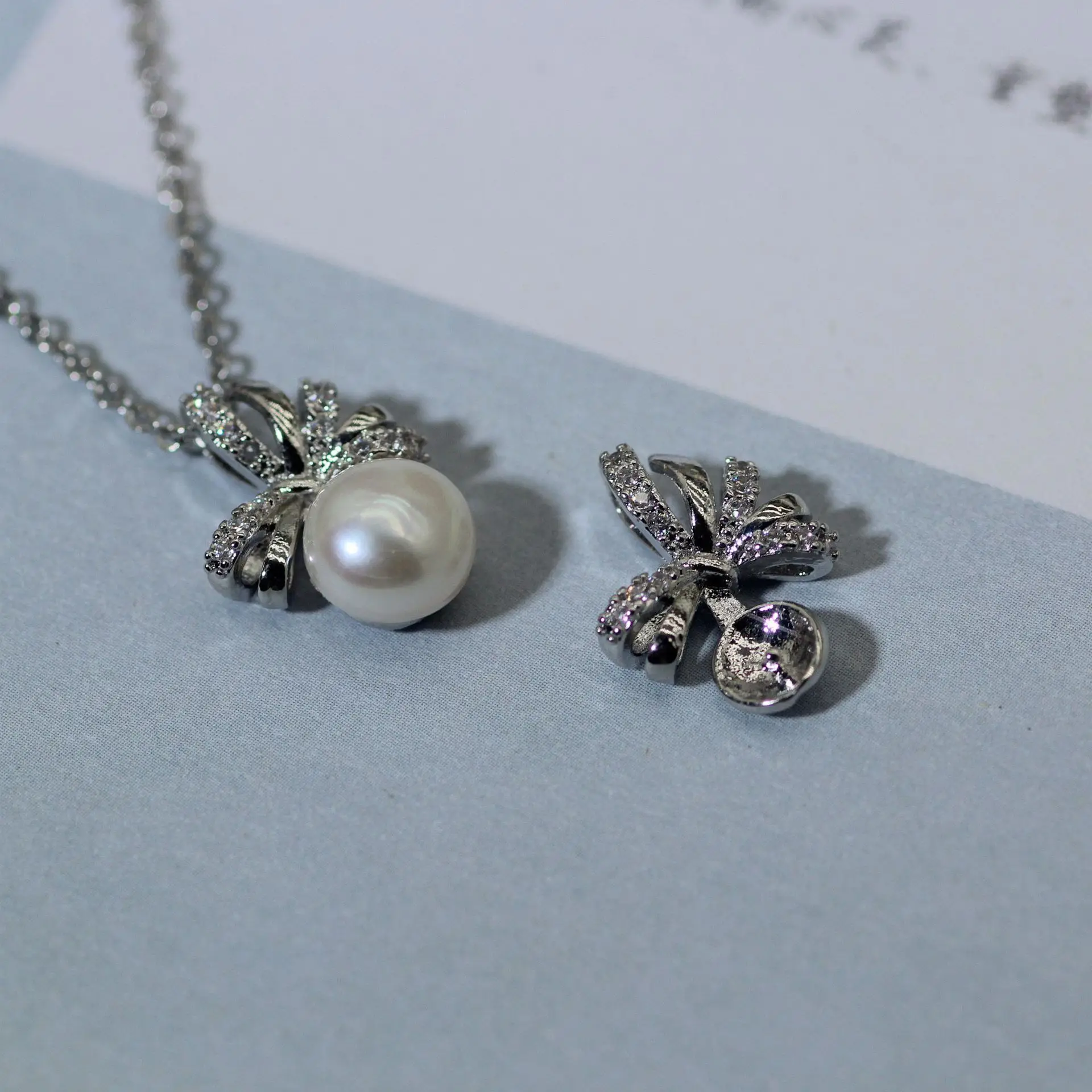 Zhuji Pearl Earrings S925 Silver Set — feature 21