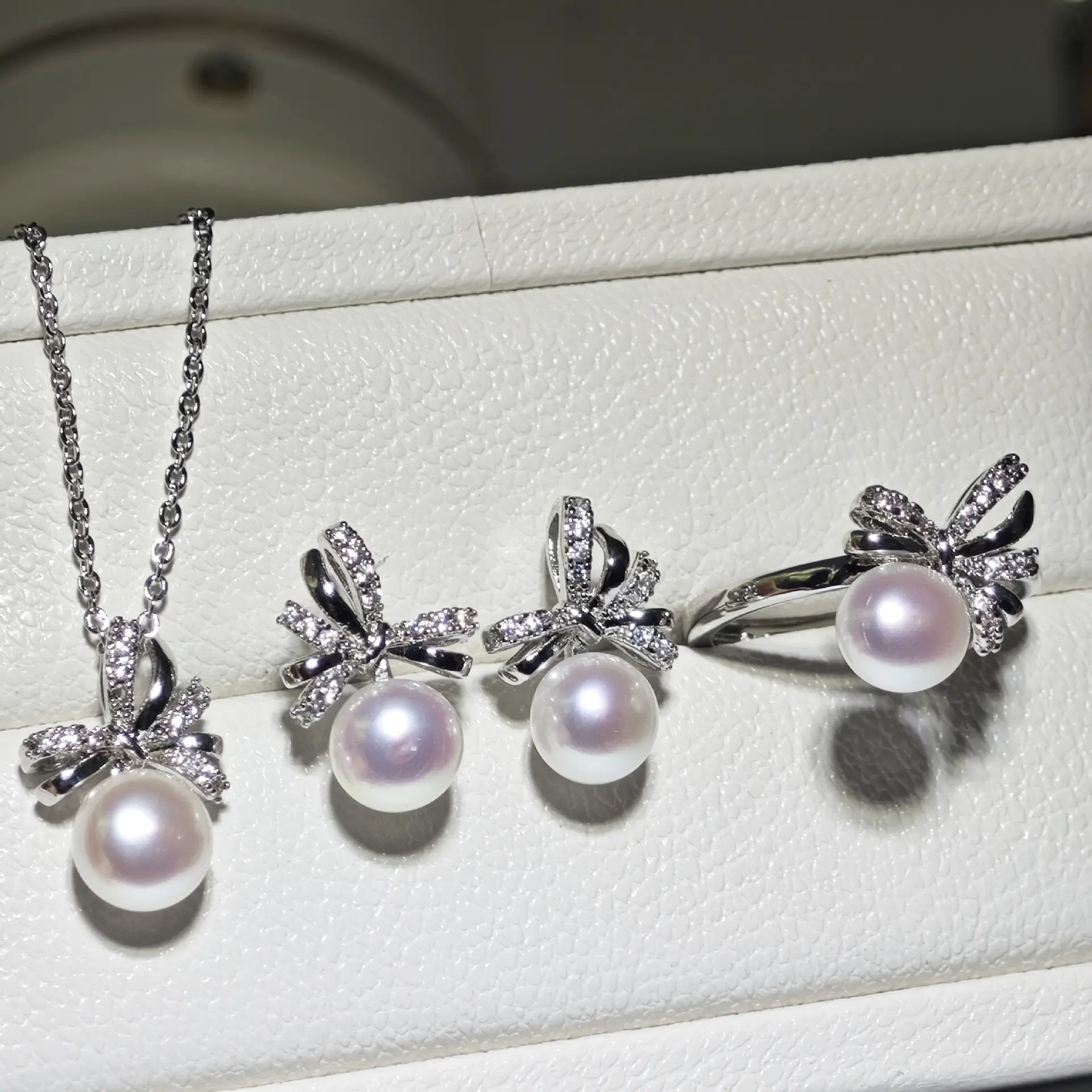 Zhuji Pearl Earrings S925 Silver Set — feature 29