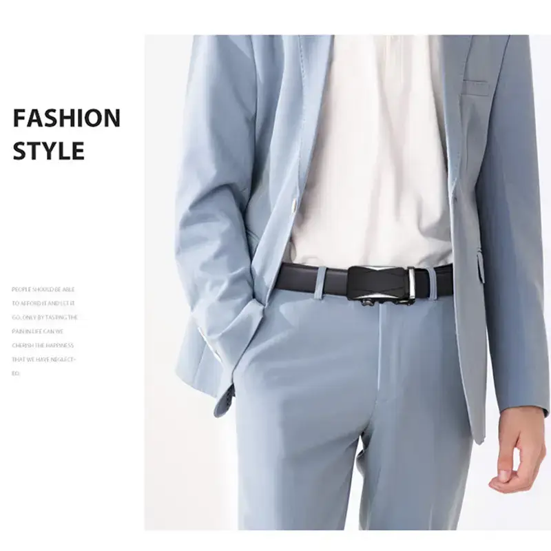 Men's High-End Leather Belt with Automatic Buckle - Image 6
