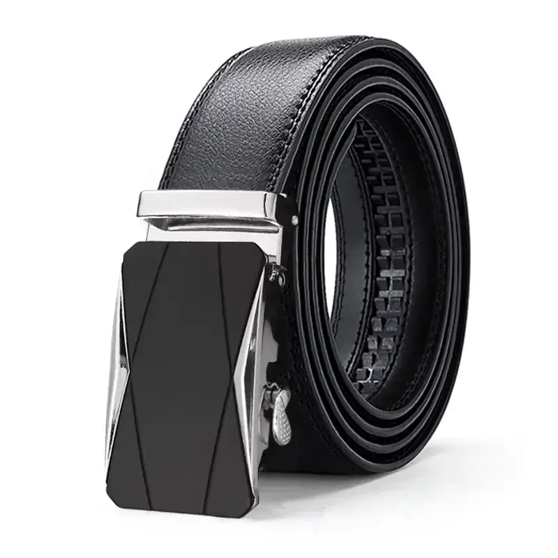 Men's High-End Leather Belt with Automatic Buckle - Image 2