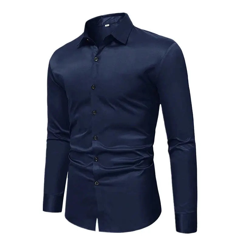 Men's Maroon Slim Fit Button Down Shirt - Image 19