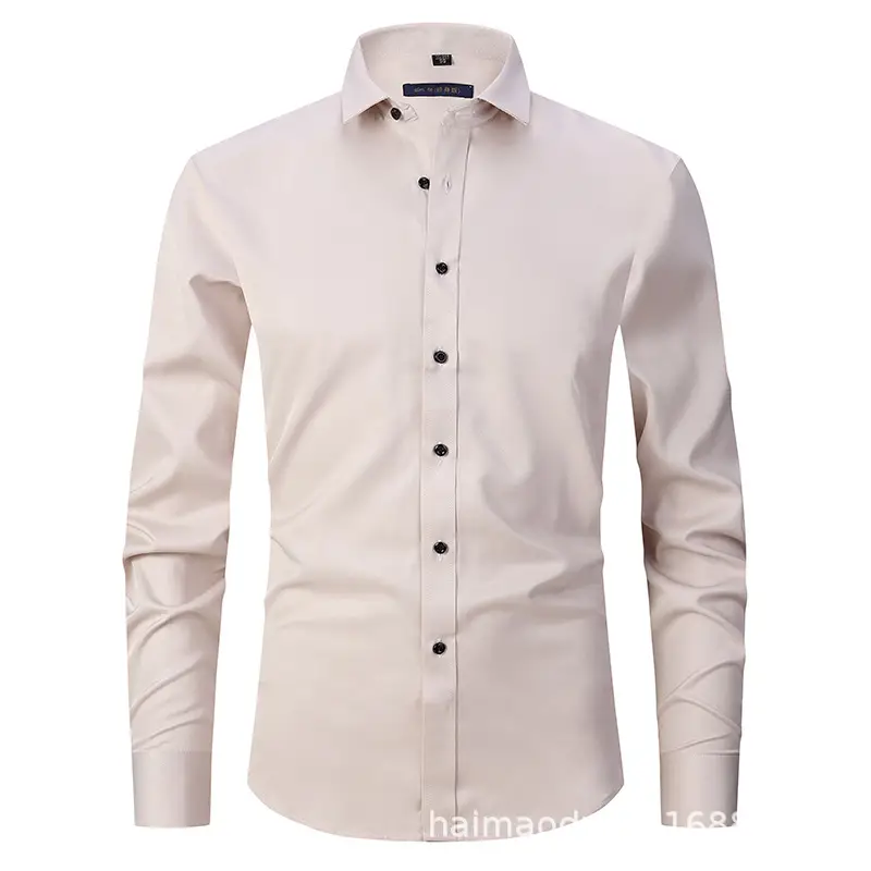 Men's Maroon Slim Fit Button Down Shirt - Image 11