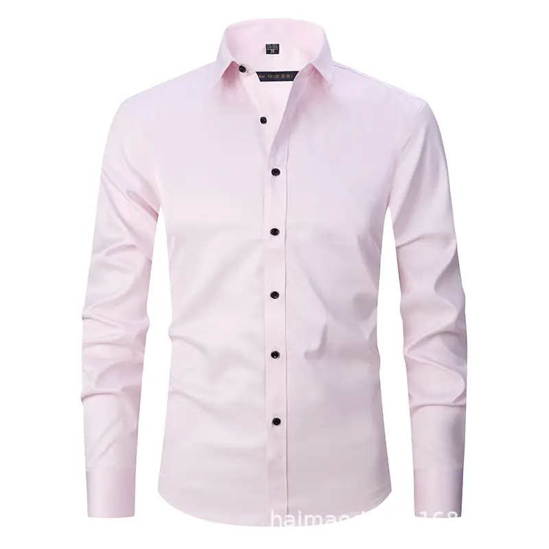 Men's Maroon Slim Fit Button Down Shirt - Image 2