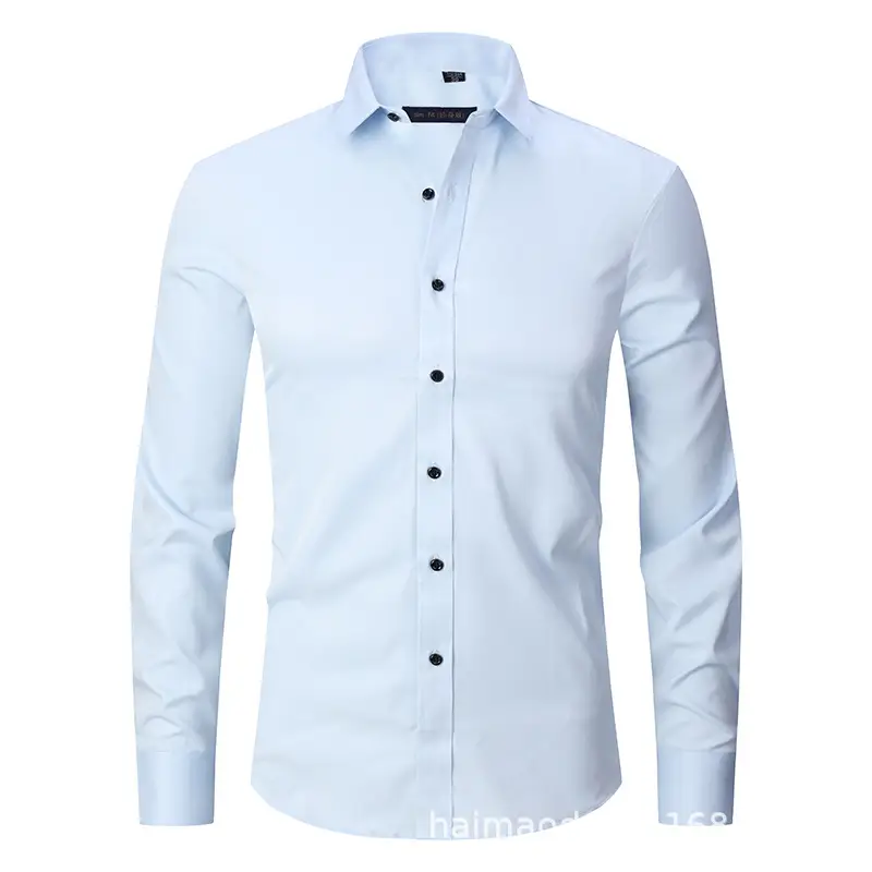 Men's Maroon Slim Fit Button Down Shirt - Image 3
