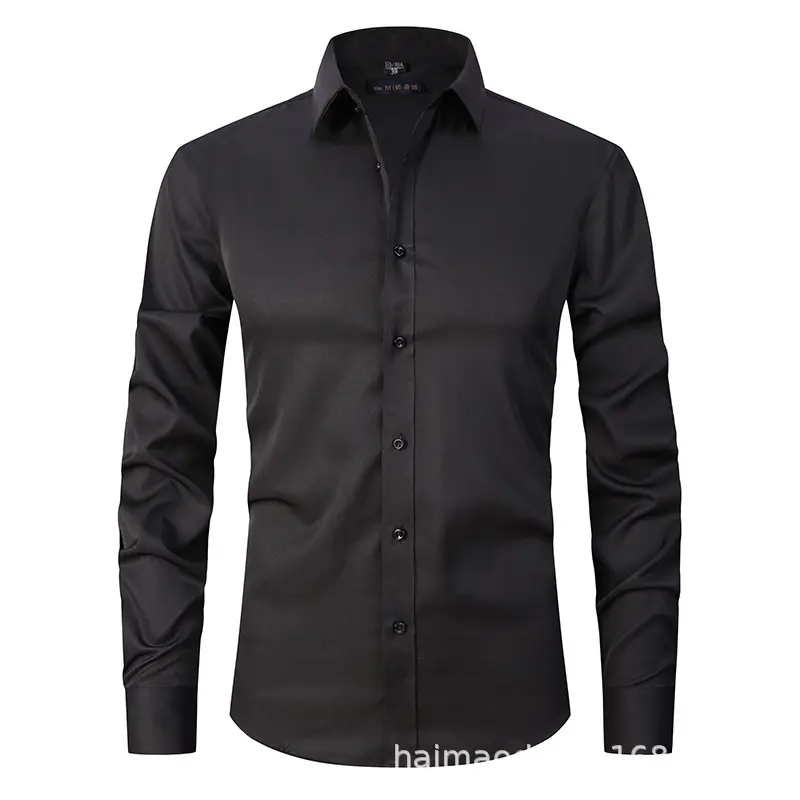 Men's Maroon Slim Fit Button Down Shirt - Image 7