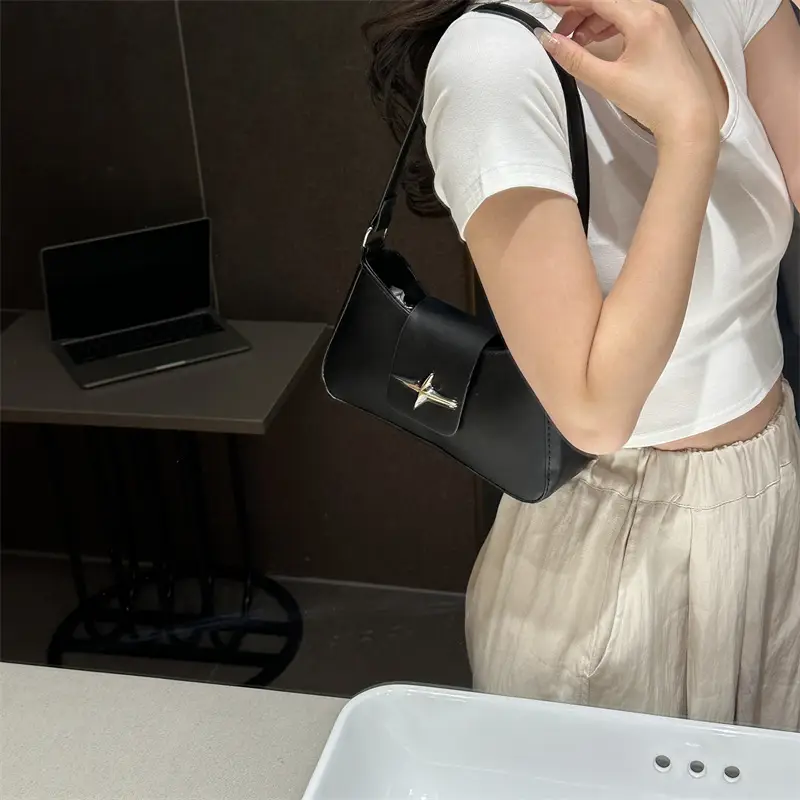2023 New High Shoulder Messenger Bag Brown - Image 7