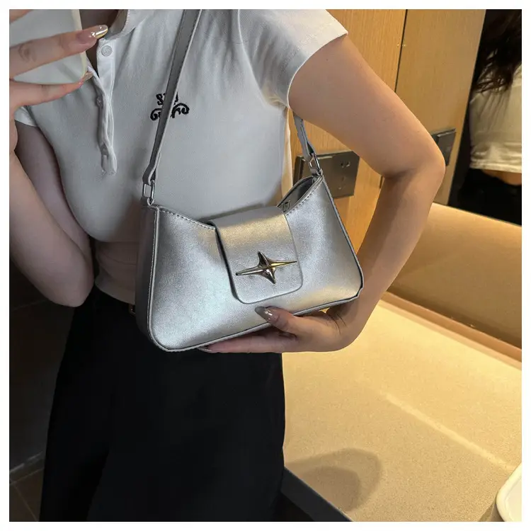 2023 New High Shoulder Messenger Bag Brown — feature 23