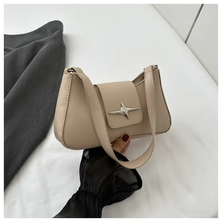 2023 New High Shoulder Messenger Bag Brown - Image 3