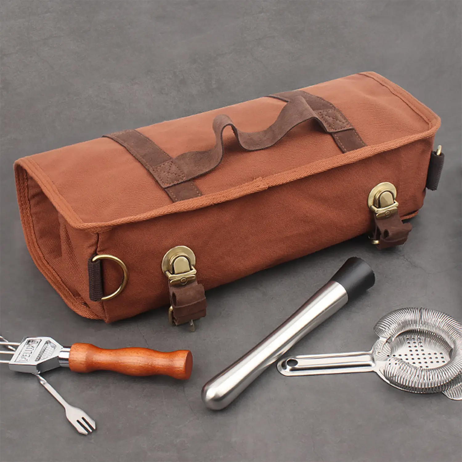 One-Shoulder Bending Storage Bag Canvas Storage Bag - Image 7