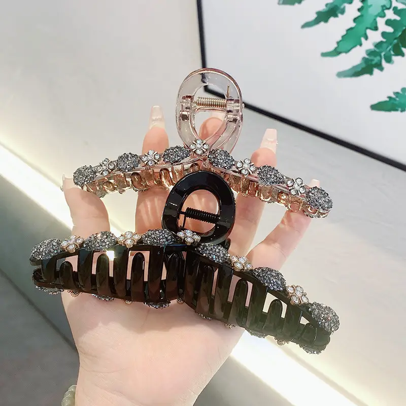 Luxury Rhinestone Hair Clip for Women Large Size