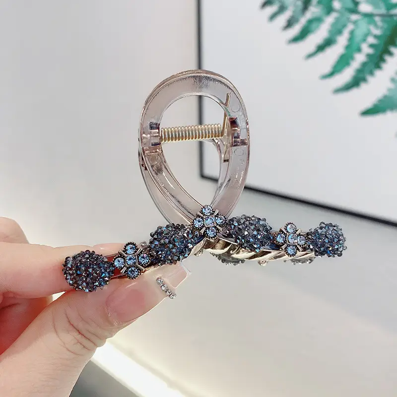 Luxury Rhinestone Hair Clip for Women Large Size
