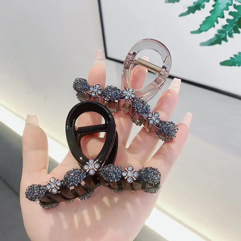 Luxury Rhinestone Hair Clip for Women Large Size