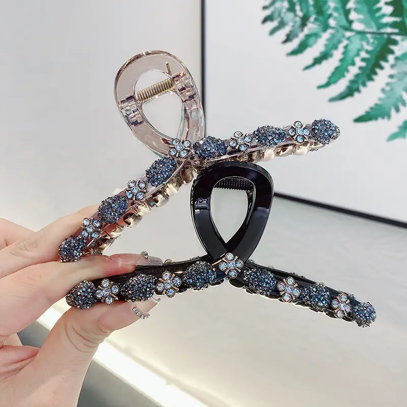 Luxury Rhinestone Hair Clip for Women Large Size