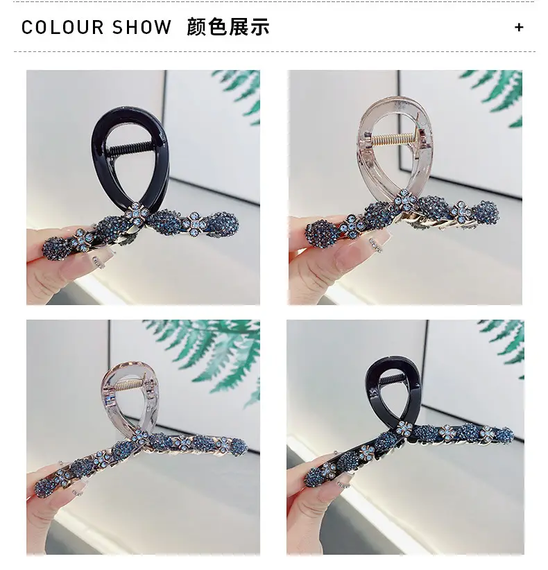 Luxury Rhinestone Hair Clip for Women Large Size — feature 15