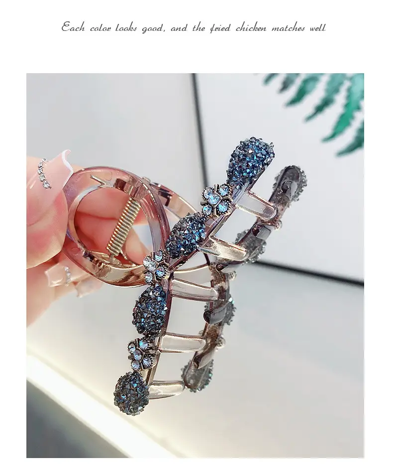 Luxury Rhinestone Hair Clip for Women Large Size — feature 20