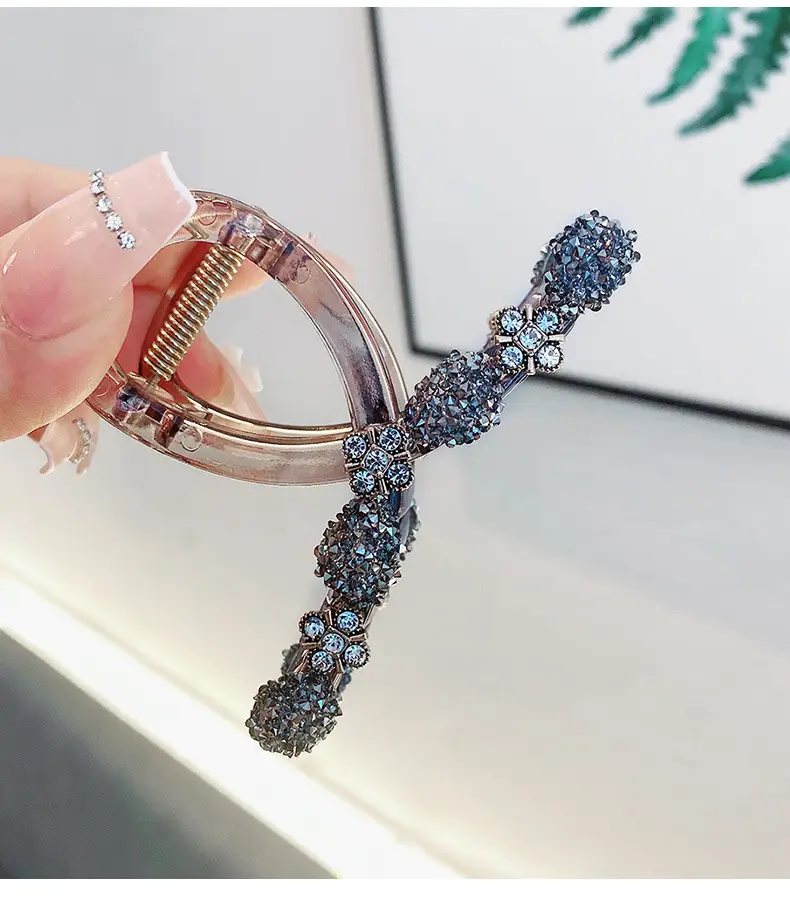 Luxury Rhinestone Hair Clip for Women Large Size — feature 22
