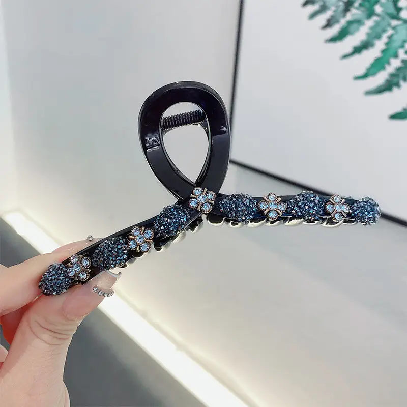 Luxury Rhinestone Hair Clip for Women Large Size