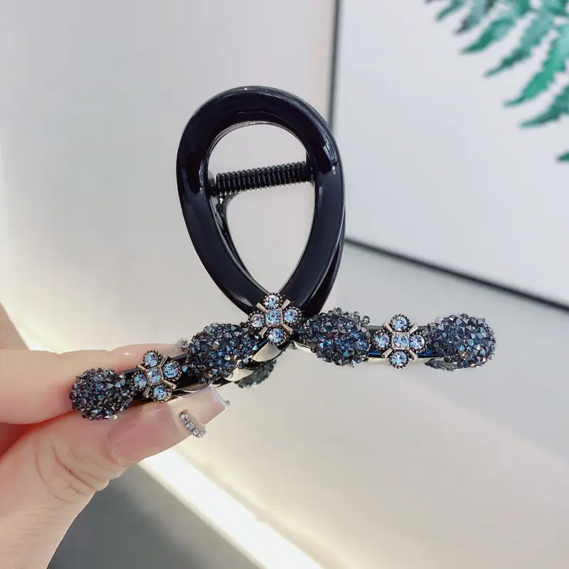 Luxury Rhinestone Hair Clip for Women Large Size