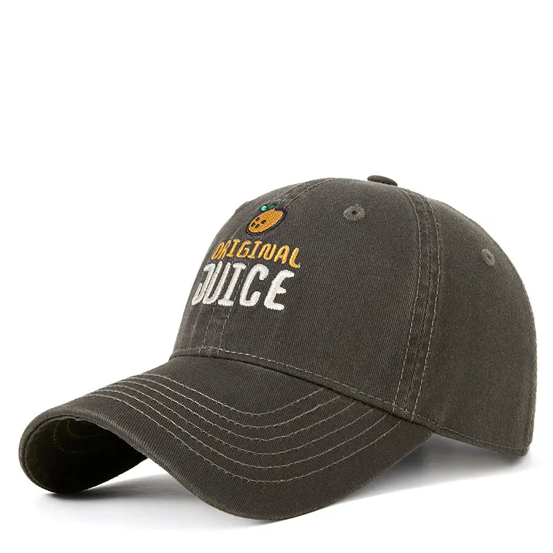 Women Baseball Cap with Letter Embroidery Grey