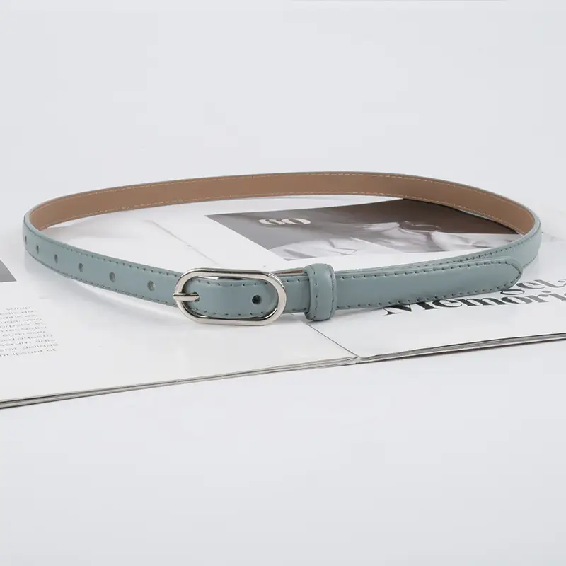 Women's Genuine Leather Belt Brown Adjustable Buckle - Image 15