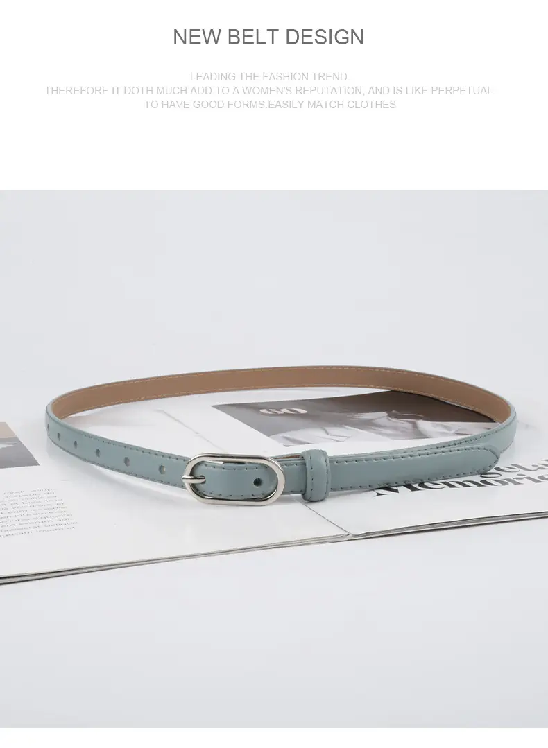 Women's Genuine Leather Belt Brown Adjustable Buckle β feature 11