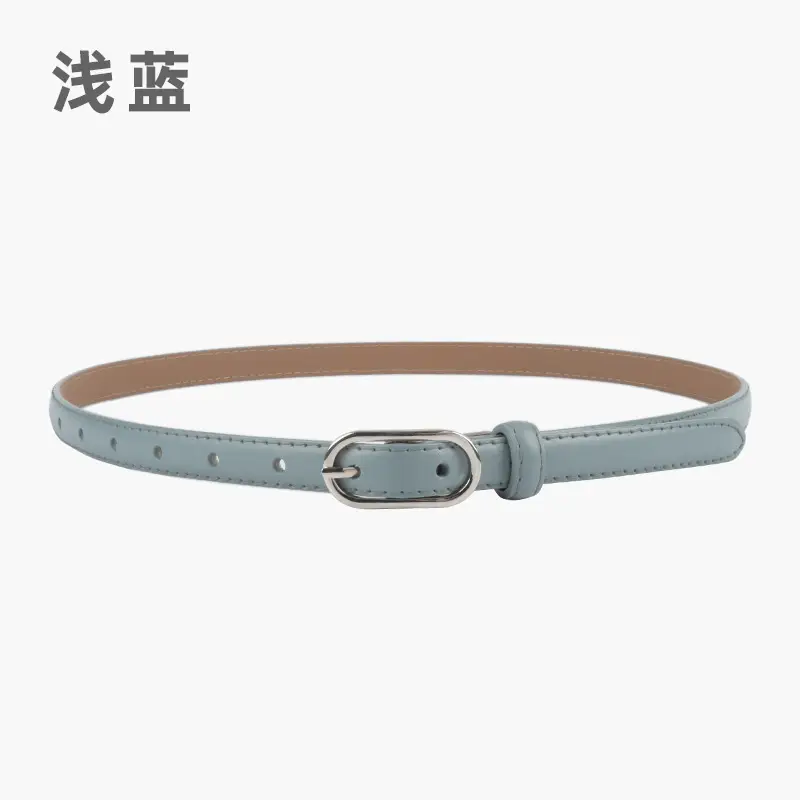 Women's Genuine Leather Belt Brown Adjustable Buckle - Image 8
