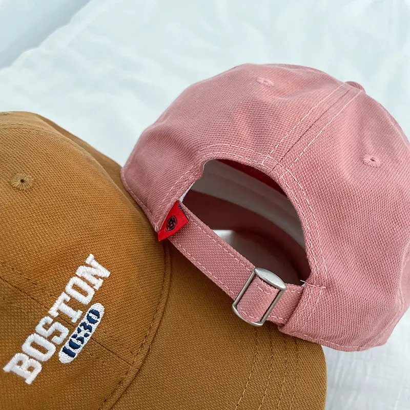 Boston Embroidered Women's Beige Baseball Cap — feature 8