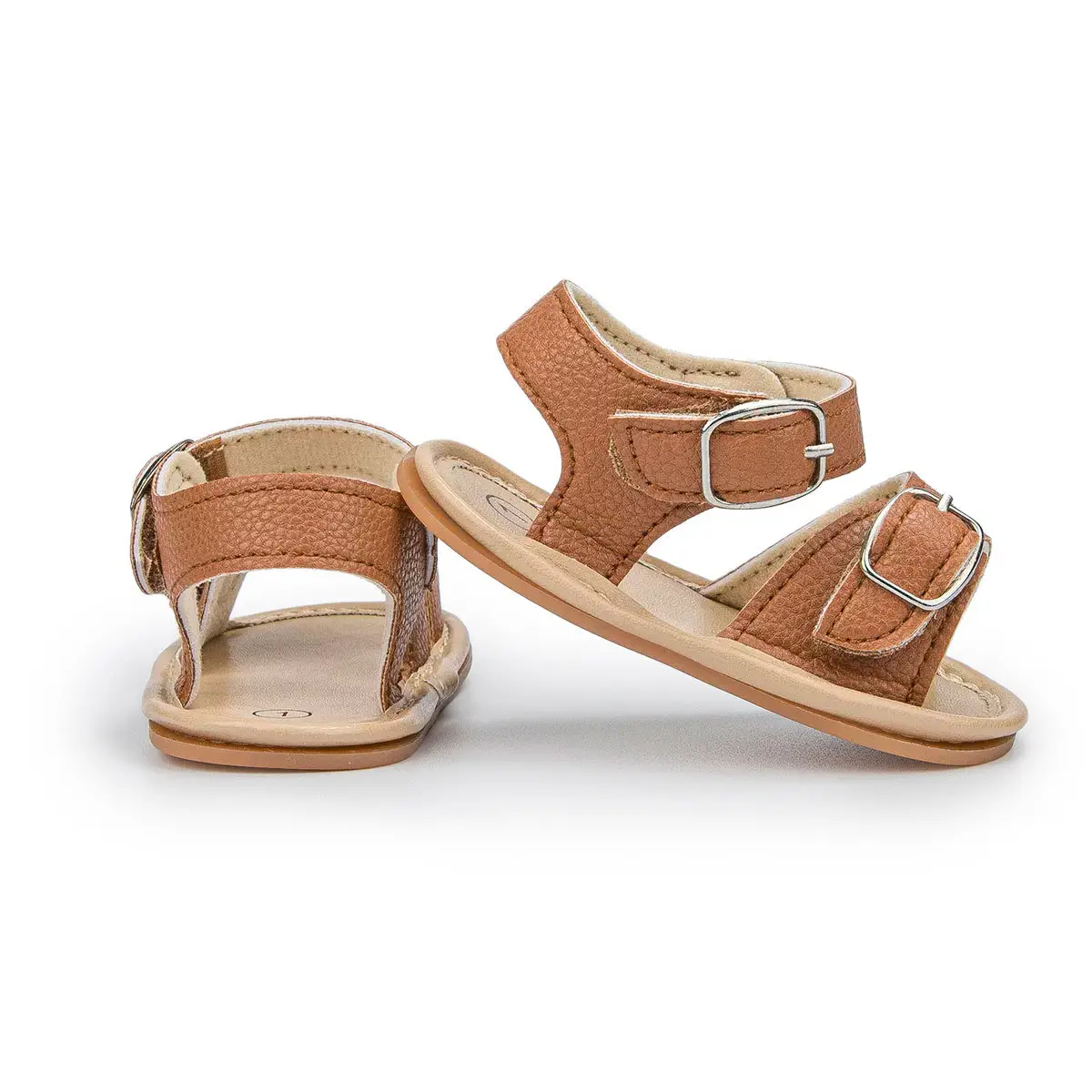 Black Rubber Toddler Sandals 0-1Yr Non-Slip Sole