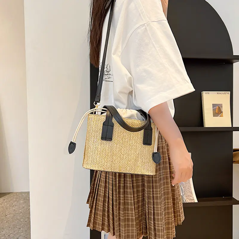 Straw Woven Shoulder Bag 2023 Summer Casual - Image 6