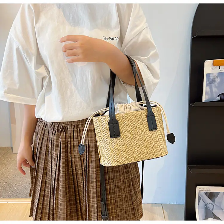 Straw Woven Shoulder Bag 2023 Summer Casual — feature 13