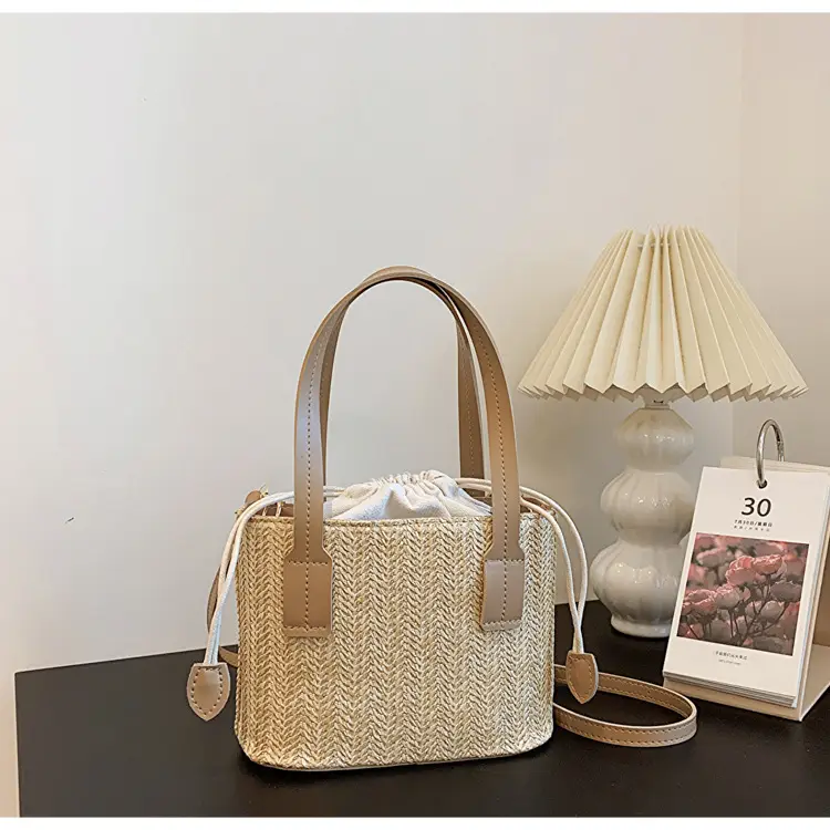 Straw Woven Shoulder Bag 2023 Summer Casual - Image 2